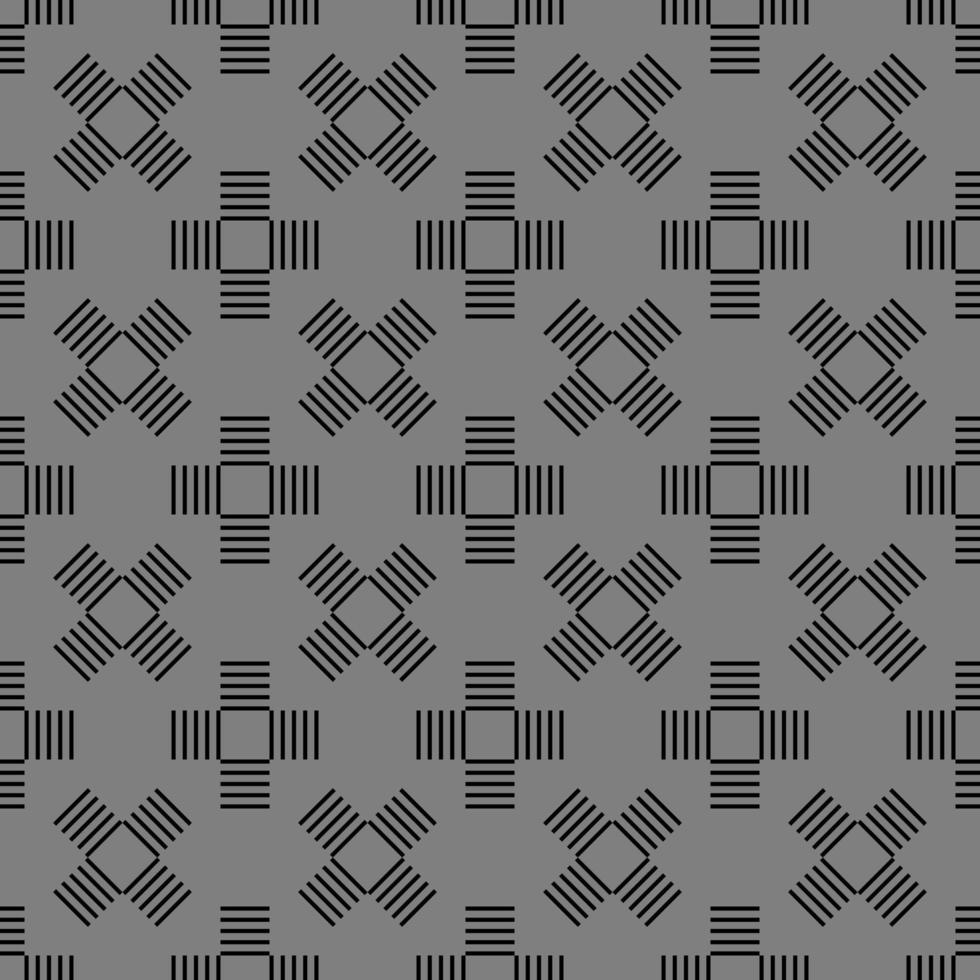 monochrome asain fabric pattern vector