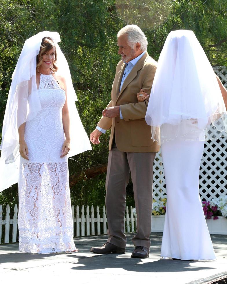 LOS ANGELES, APR 14 - Bobbie Eakes, John McCook, Jennifer Gareis at the Home and Family Celebrates Bold and Beautifuls 30 Years at Universal Studios Back Lot on April 14, 2017 in Los Angeles, CA photo