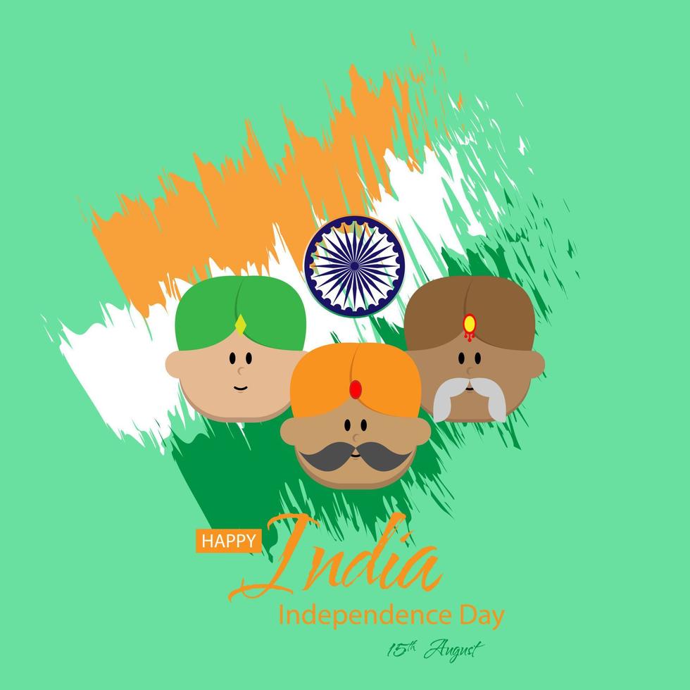 tarjetas de felicitación del día de la independencia de la india. adecuado para el evento del día de la independencia de la india vector