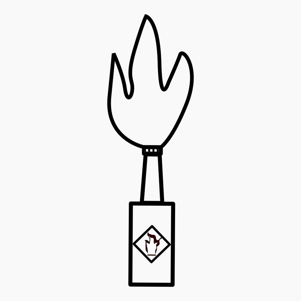 vector de símbolo de icono de cóctel molotov