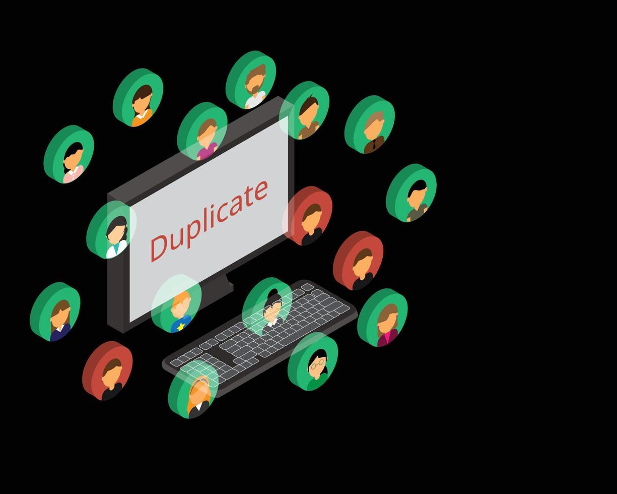 duplicate account or duplicate user vector