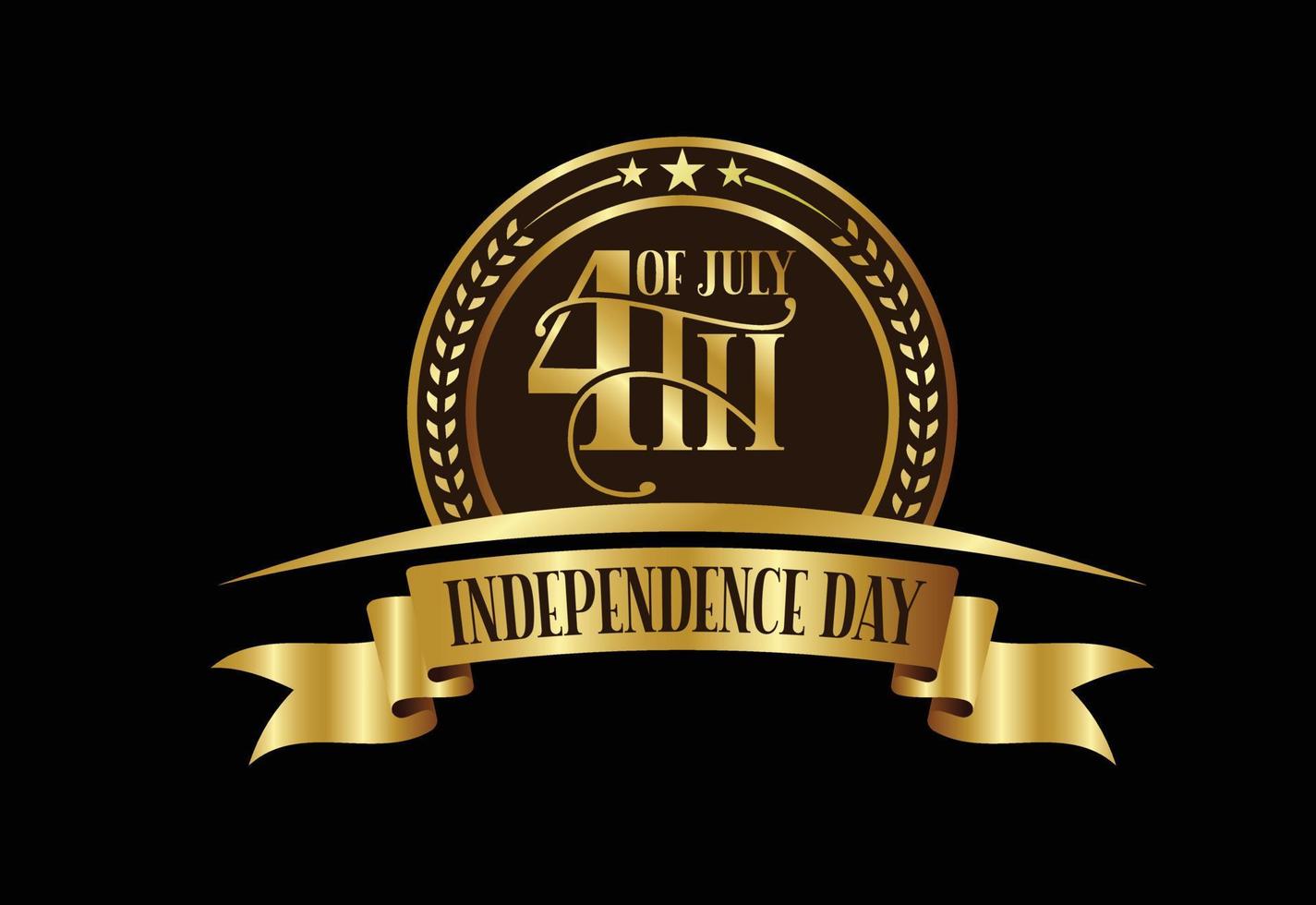 feliz día de la independencia, fiesta nacional del 4 de julio. Ilustración de vector de diseño de texto de letras
