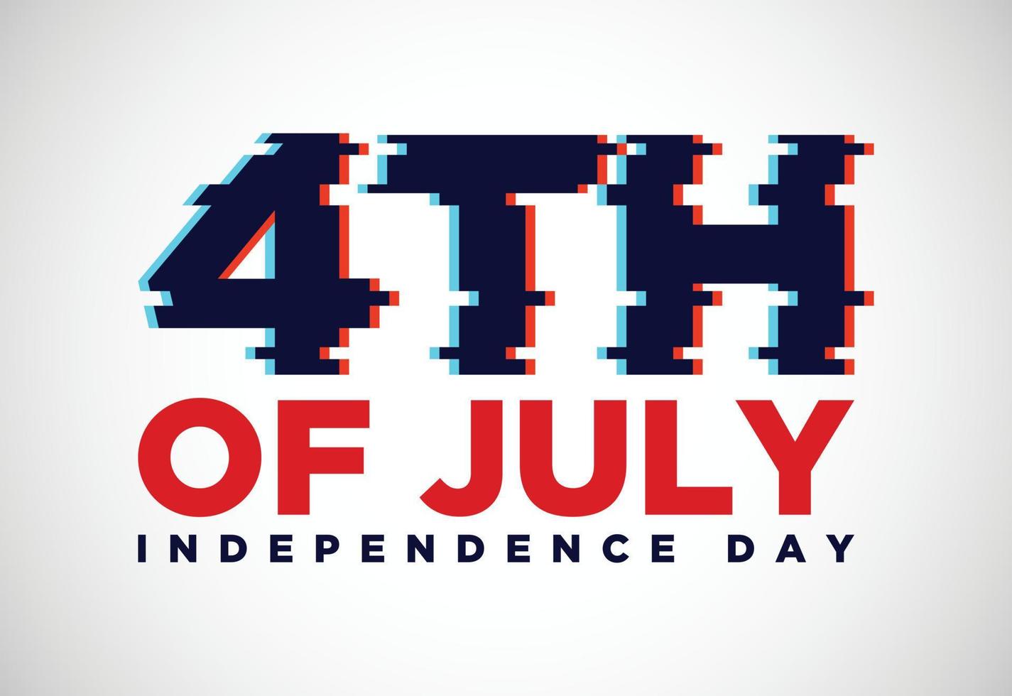 Happy Independence Day, 4th of July national holiday. Lettering text design vector illustration