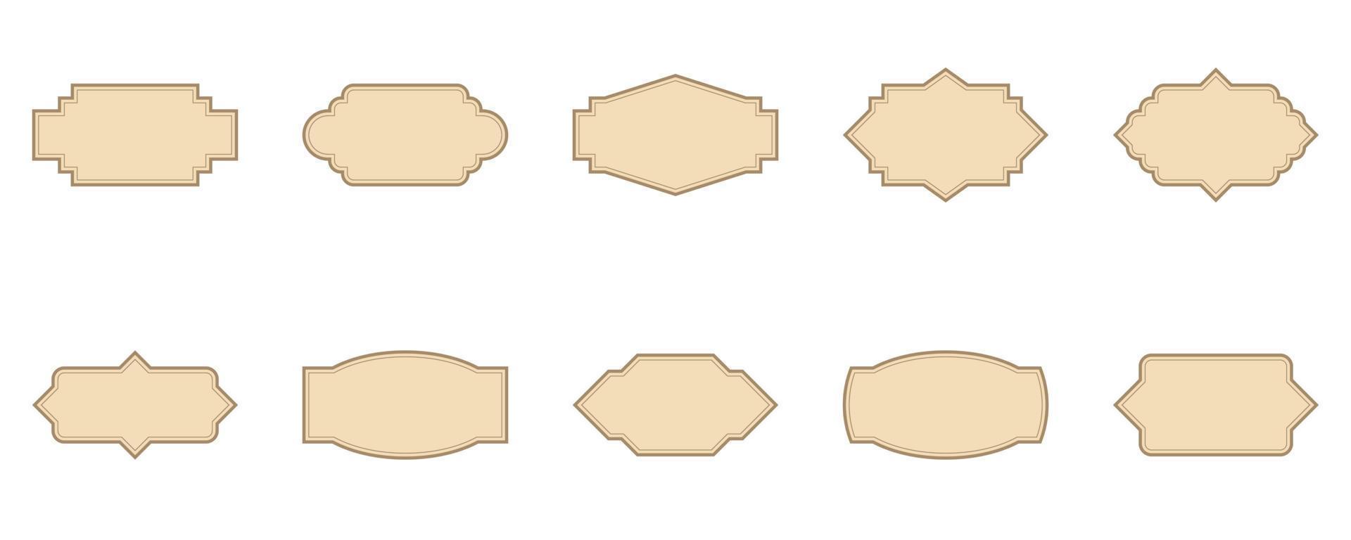 Beige vintage label. Vintage frame. vector