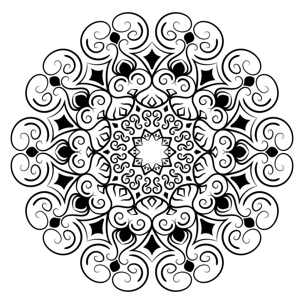 diseño de mandala para libros de colorear. adornos redondos decorativos de mandala vintage. vector