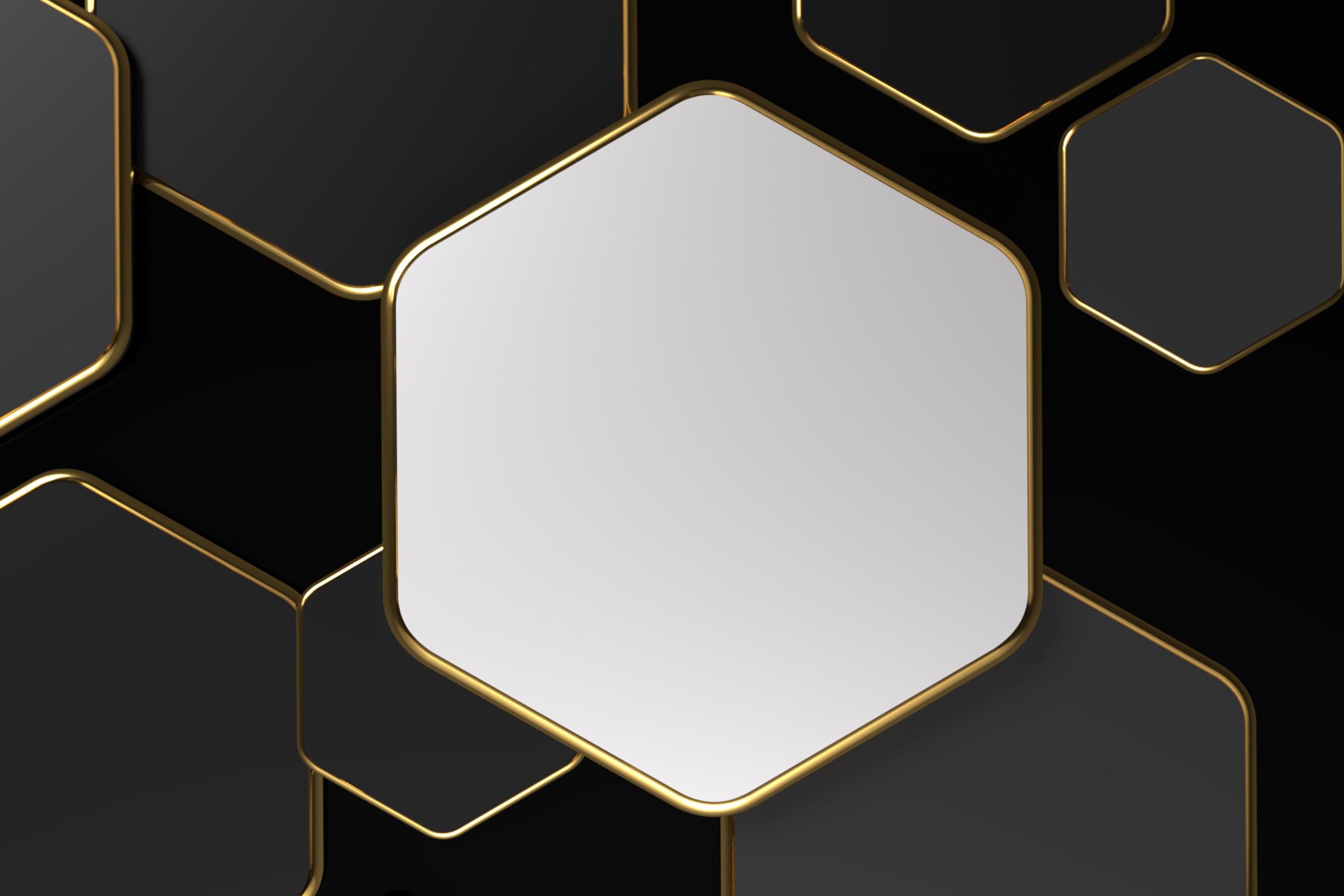 3d wallpaper hexagon gold modern color network tech inovative 11979775