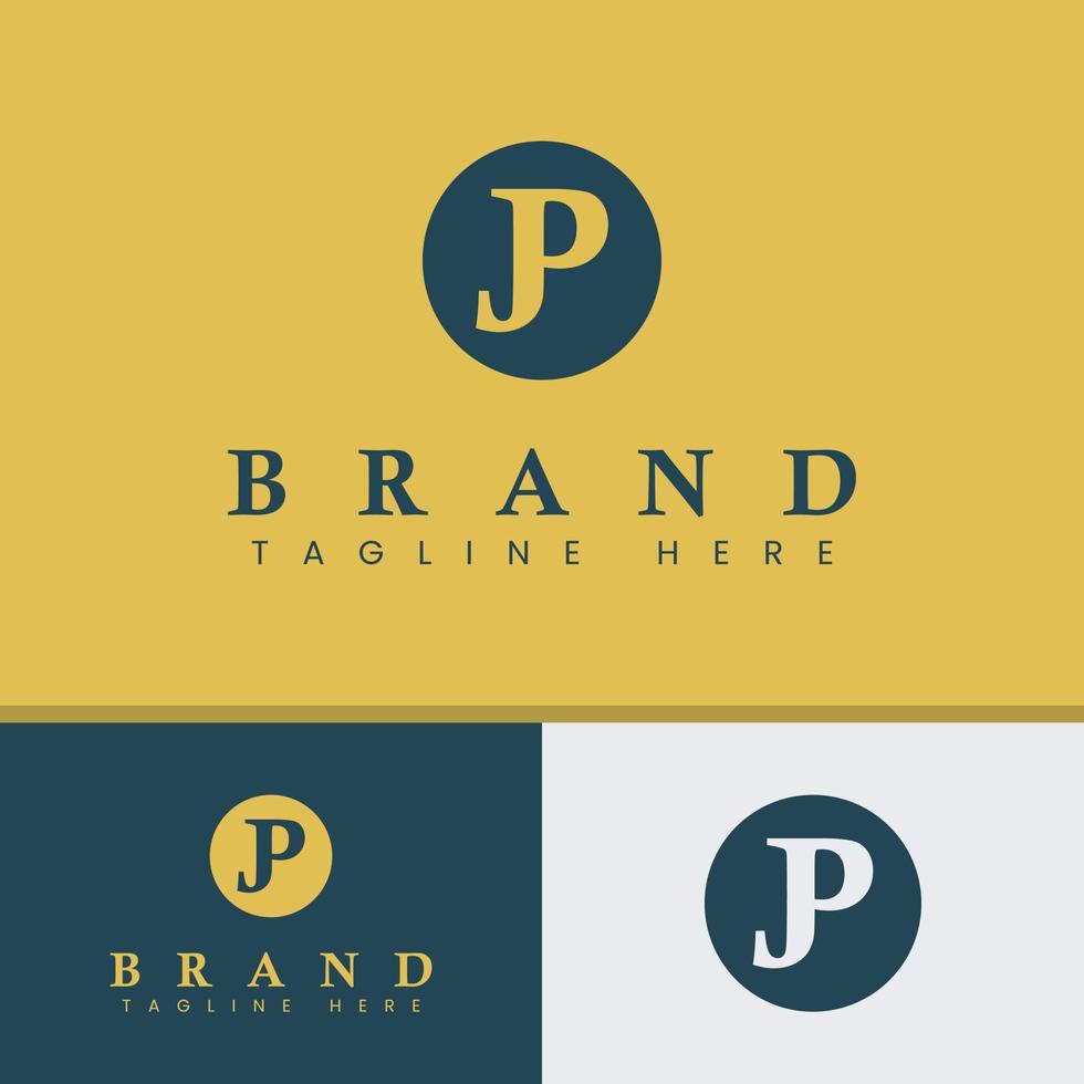 Letter JP Monogram Logo vector