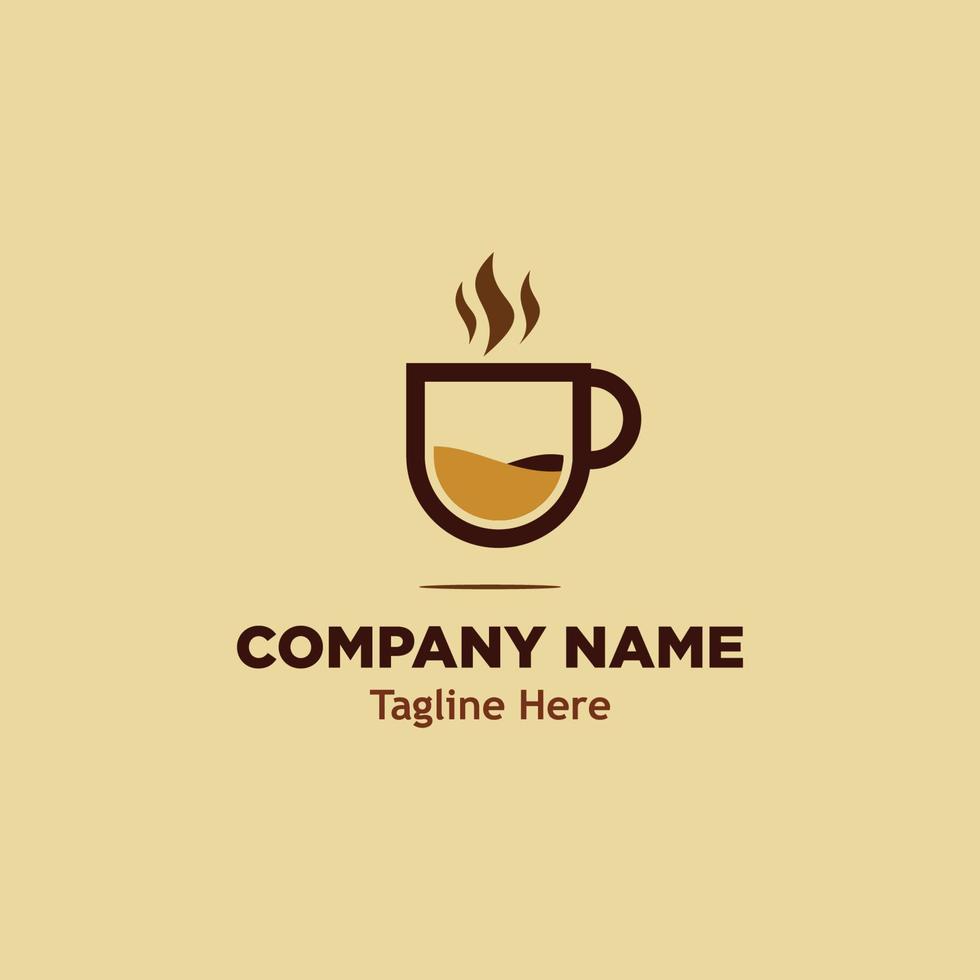 cup of coffee logo simple icon design illustration vector