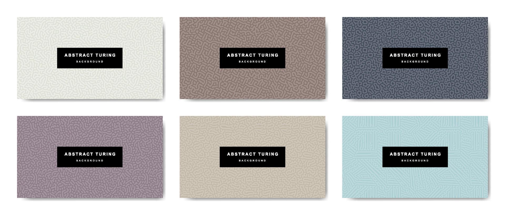 Collection of turing abstract seamless background vector