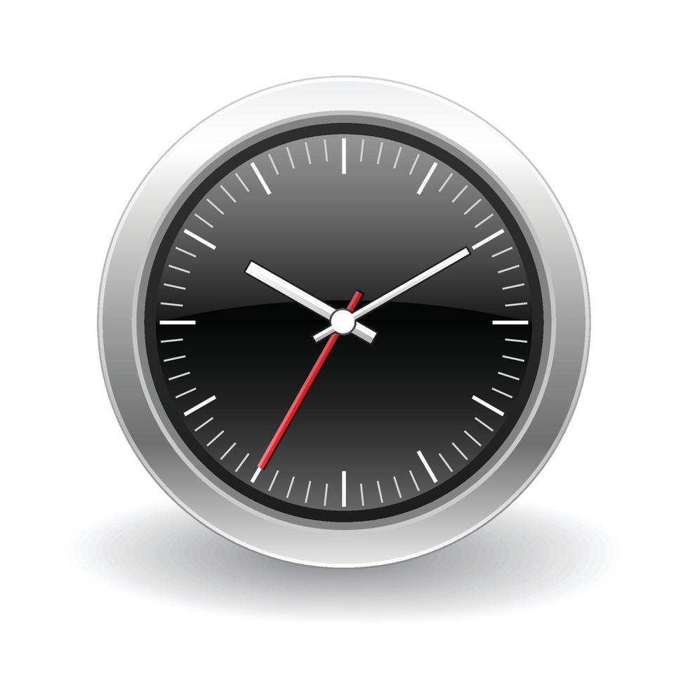 icono de reloj con fondo blanco vector