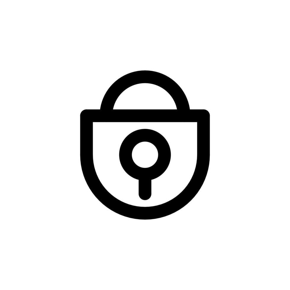 Lock vector icon with white background