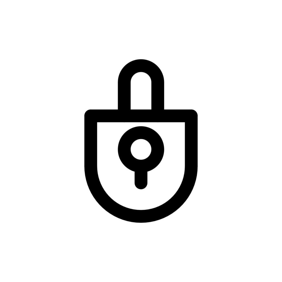 Lock vector icon with white background
