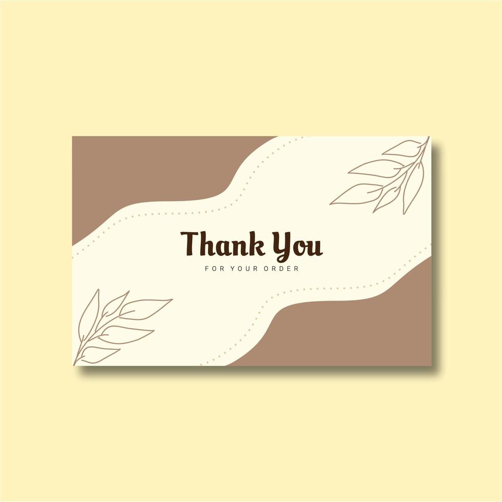 Thank You Card Template vector