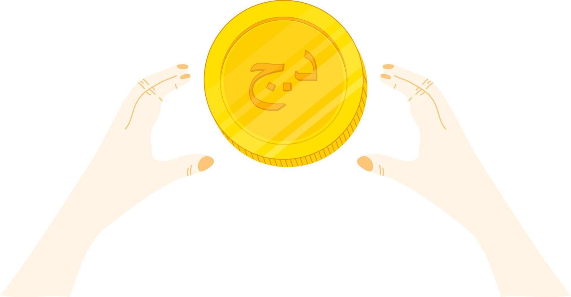 Algerian dinar coin vector