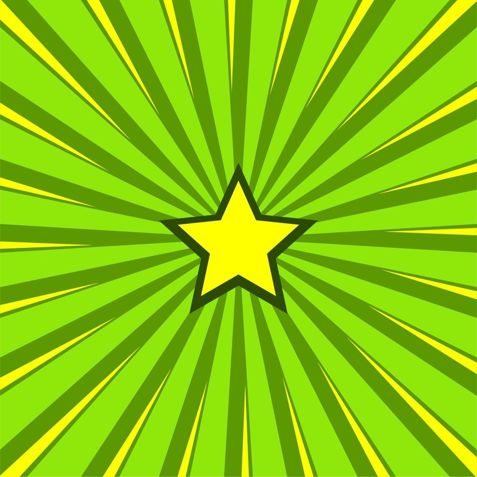 Comic green background with star vector