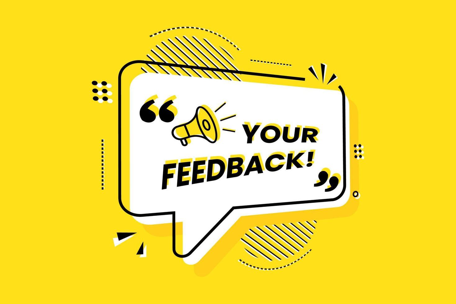 Your feedback symbol Survey or feedback sign vector