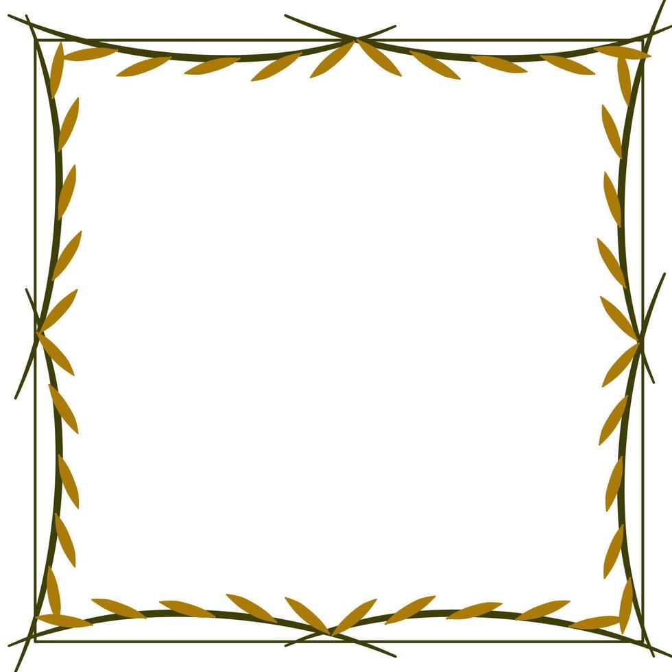 Flowers and leaves border or frame vector