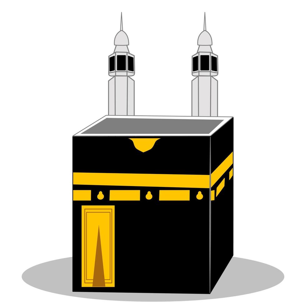 Kaaba Islamic place of holy worship vector