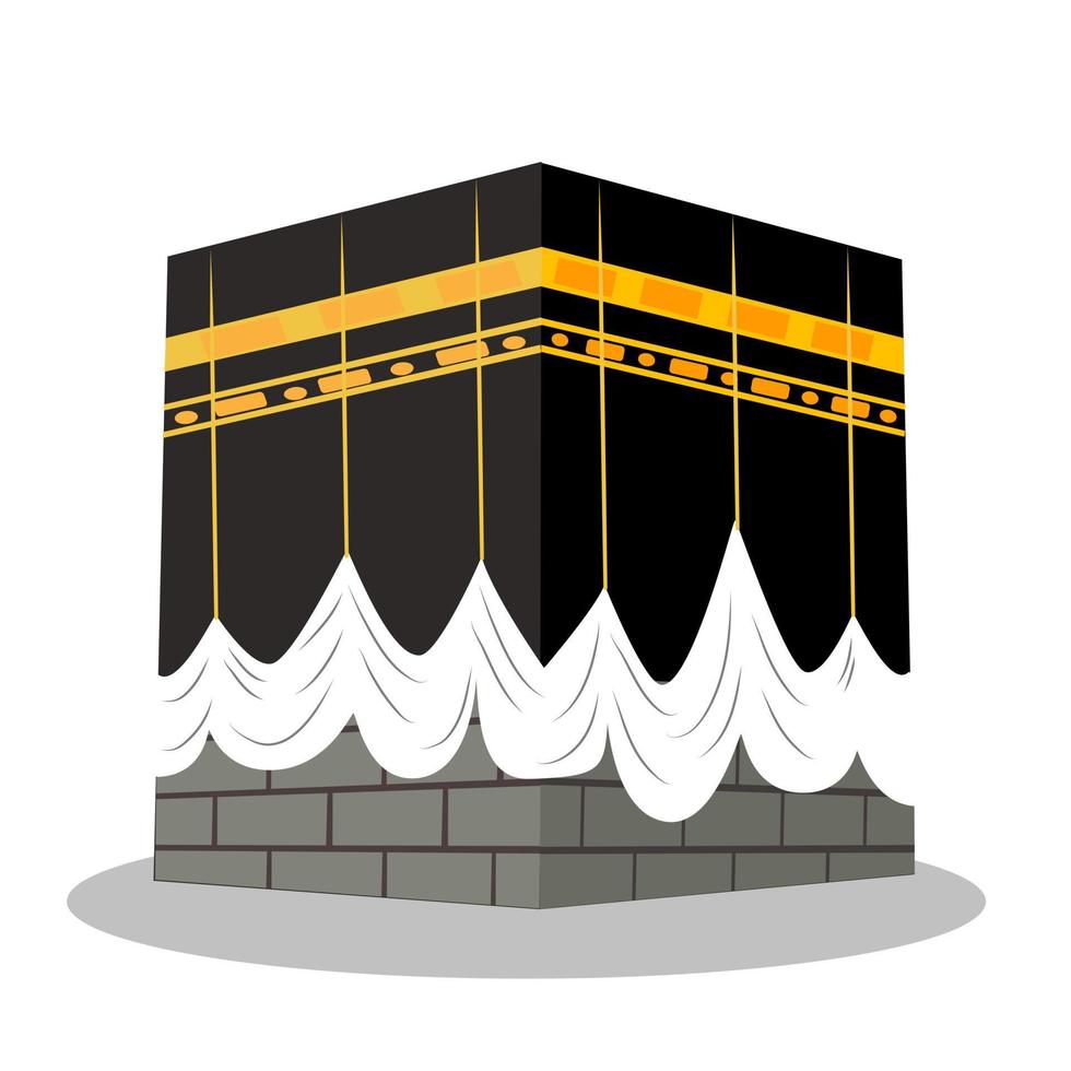 kaaba lugar islámico de culto sagrado vector