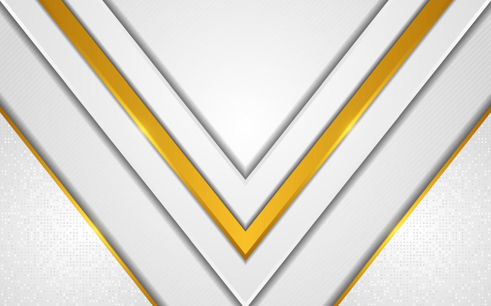 Modern white background combination with line gold vector