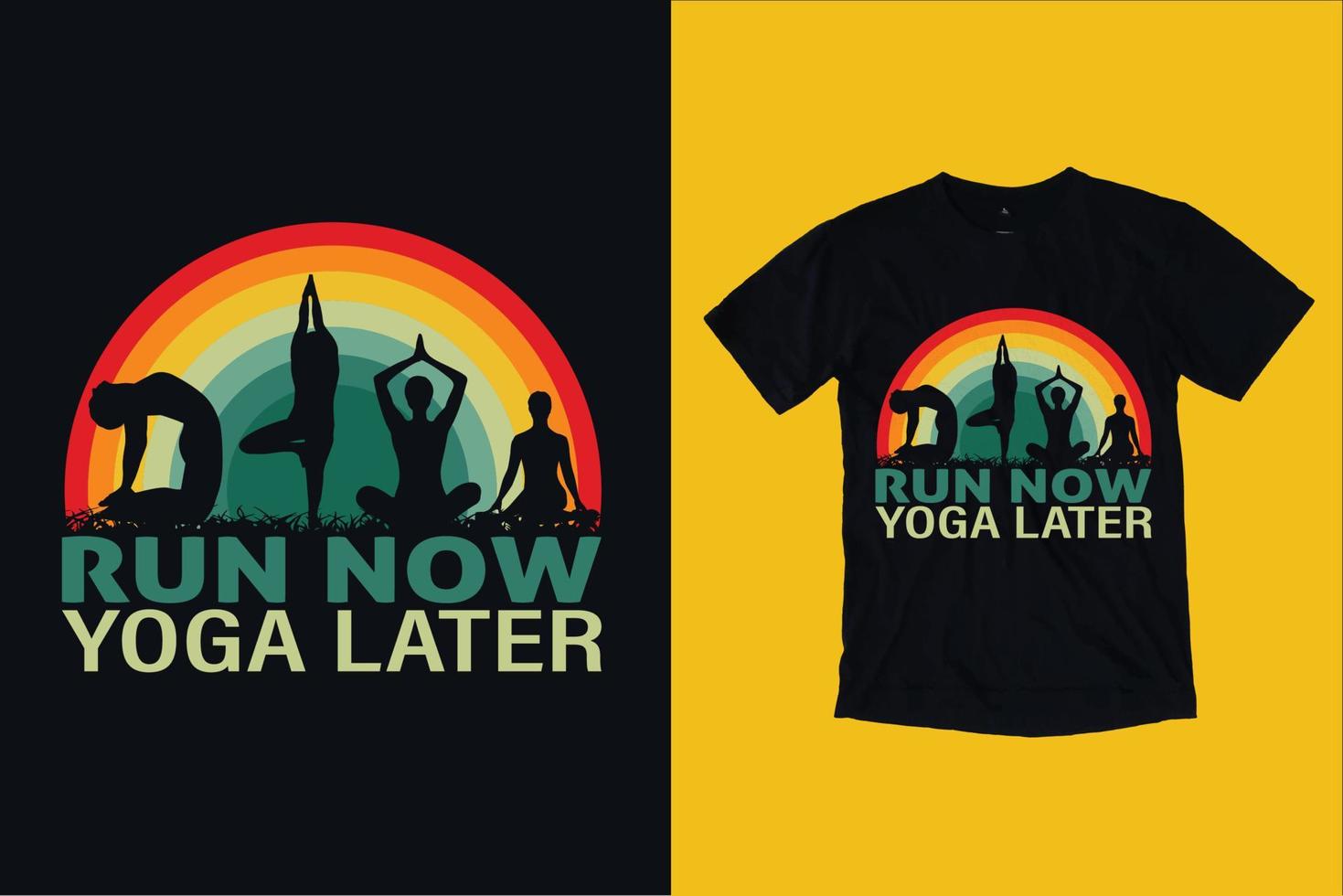 diseño de camiseta de yoga vintage vector