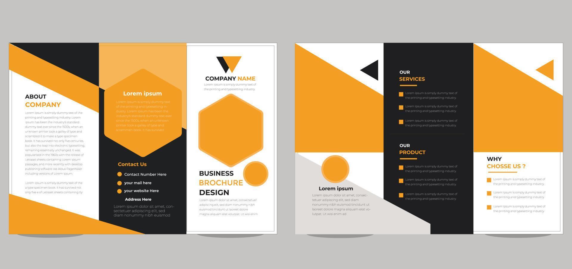 Creative business trifold brochure template Free vector