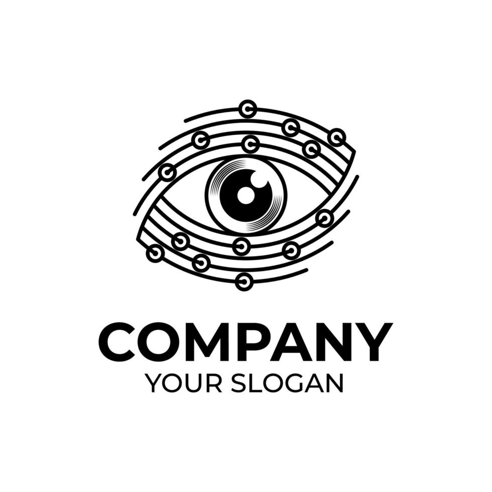 Vision eye logo design vector