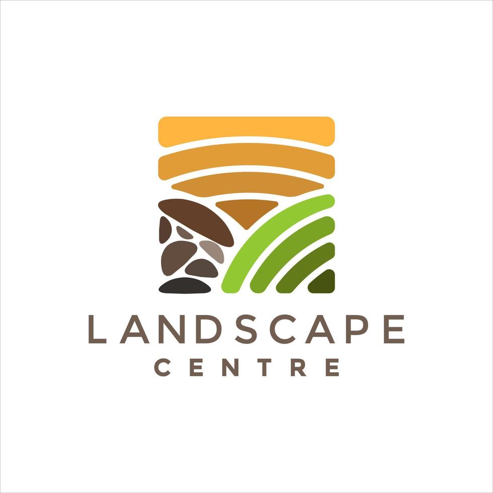 Modern landscape centre logo illustration design for your company or business vector