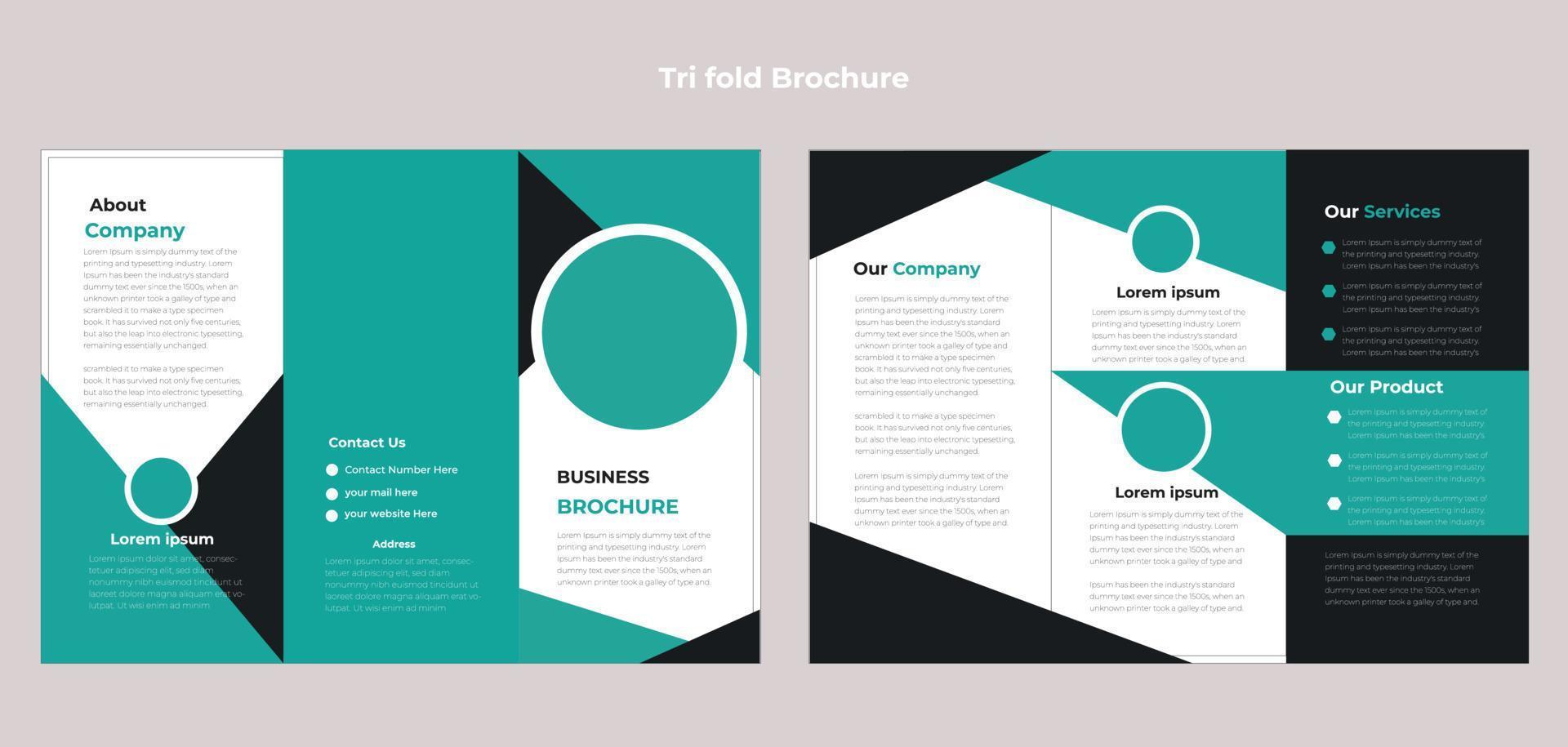 Creative business trifold brochure template Free vector