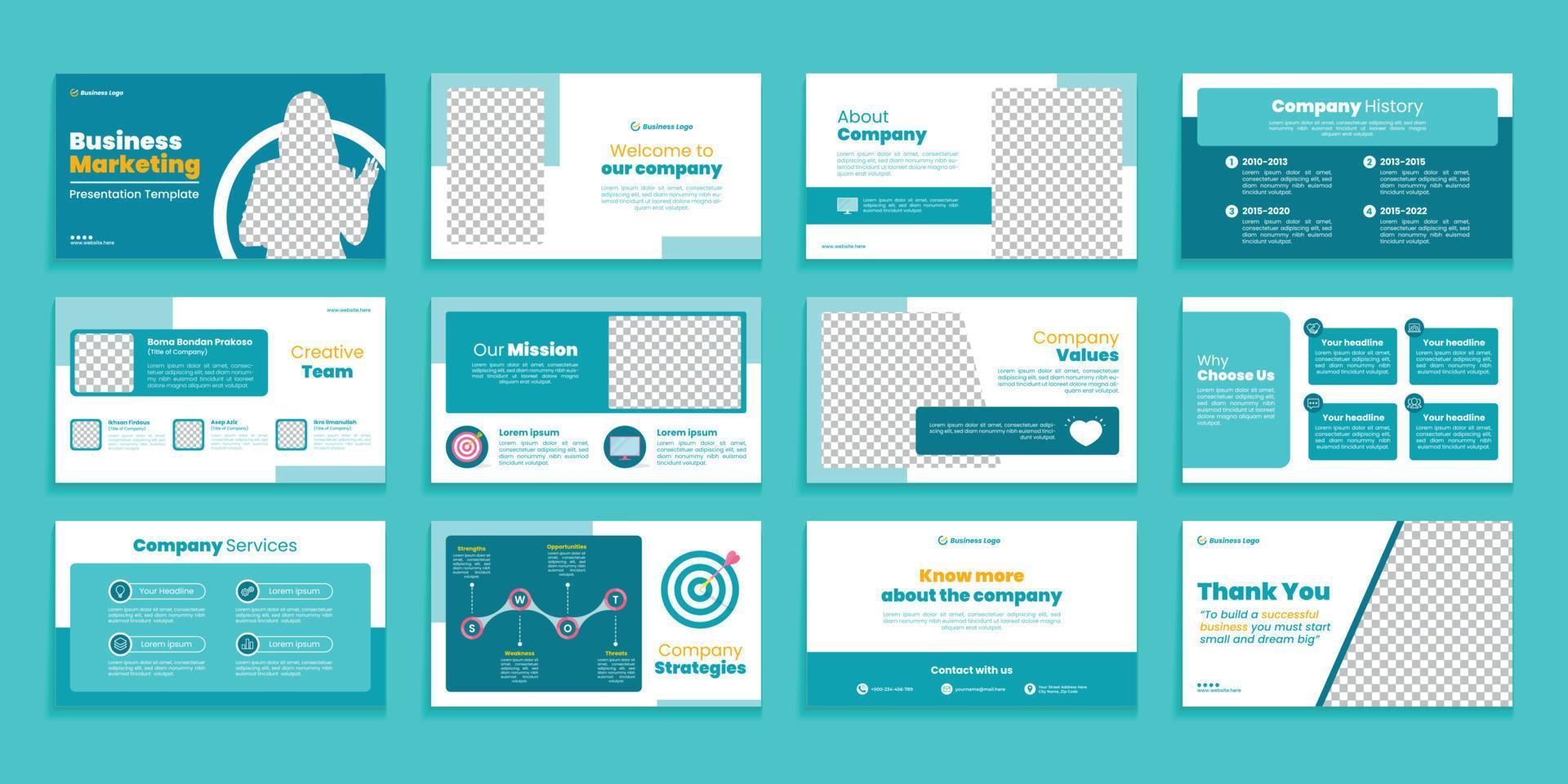 Creative Business Slide Presentation Template vector