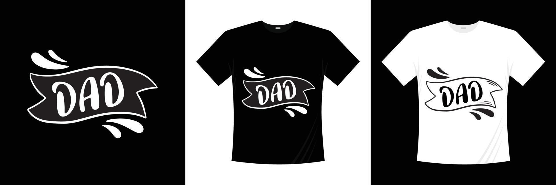 diseño de camiseta de tipografía de papá vector