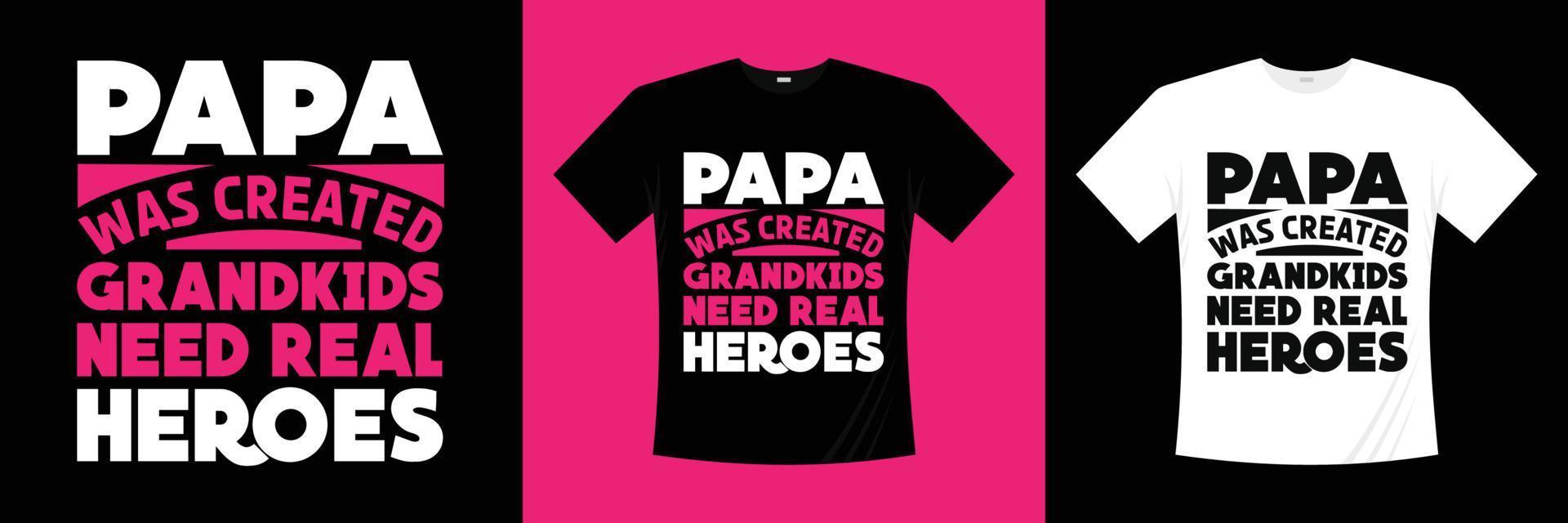 Father's Typography T-Shirt Design vector