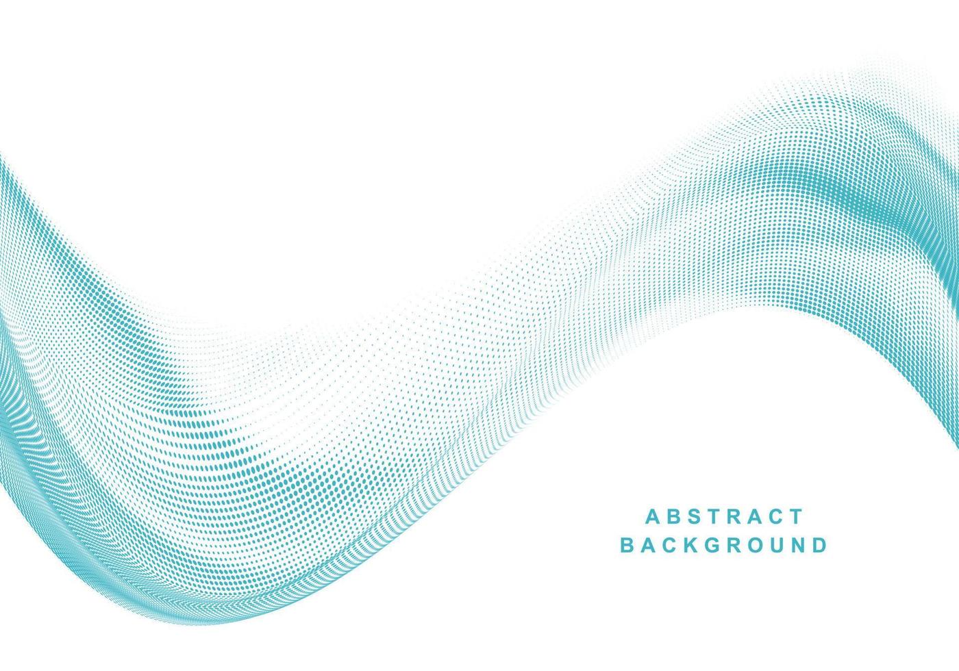 Abstract dotted particles flowing wave background vector