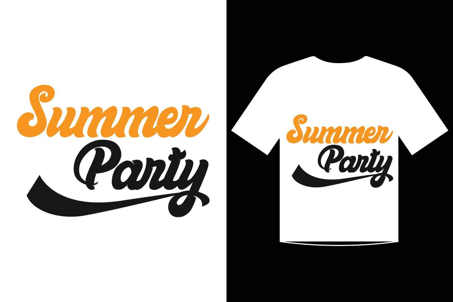 vector de plantilla de diseño de camiseta de fiesta de verano para el día de verano y el tiempo de fiesta de verano