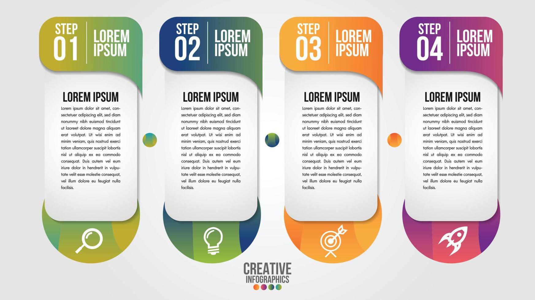 Vector Infographic template label thin line design with icons and 4 options or steps.Business concept process presentation.Can be used for workflow layout, diagram, flow chart, info graph