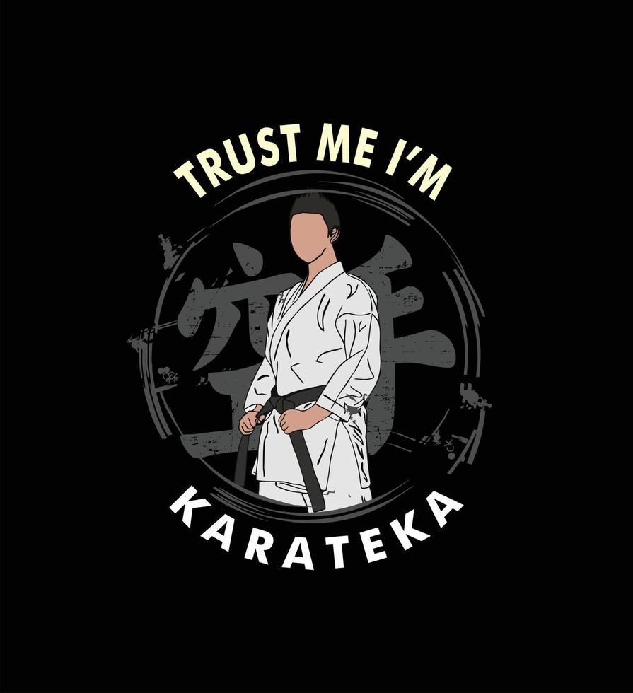 karate illustration vector logo icon club and t-shirt