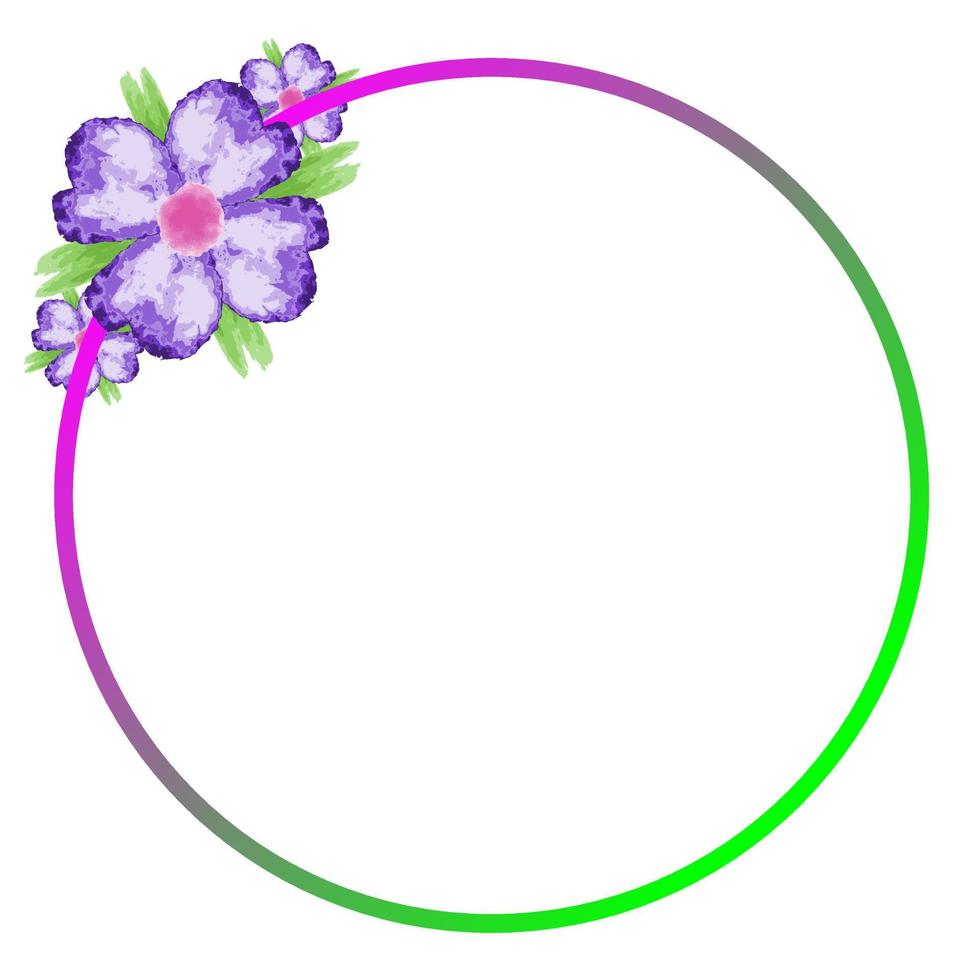 geometric floral frame vector