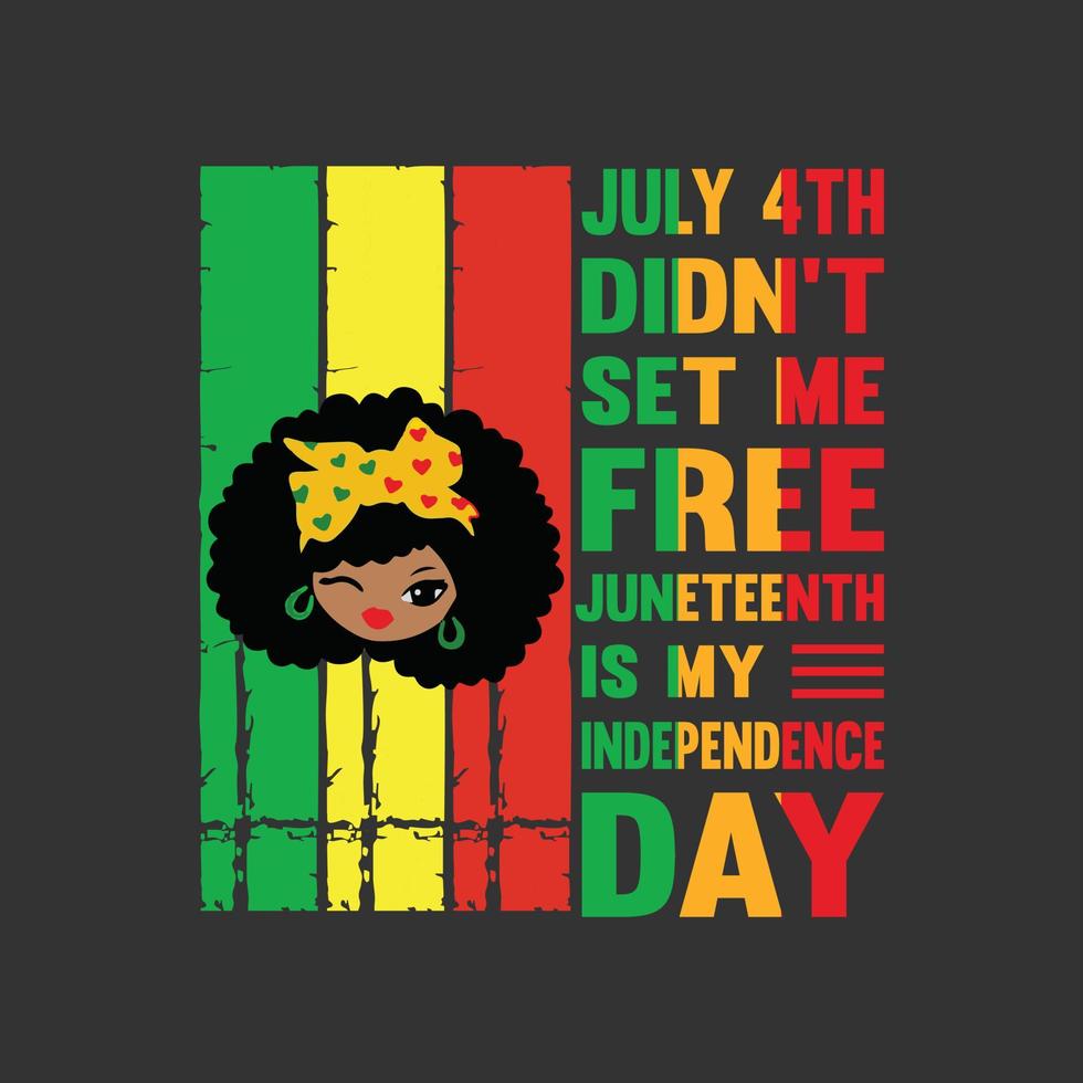 Juneteenth day t shirt design vector
