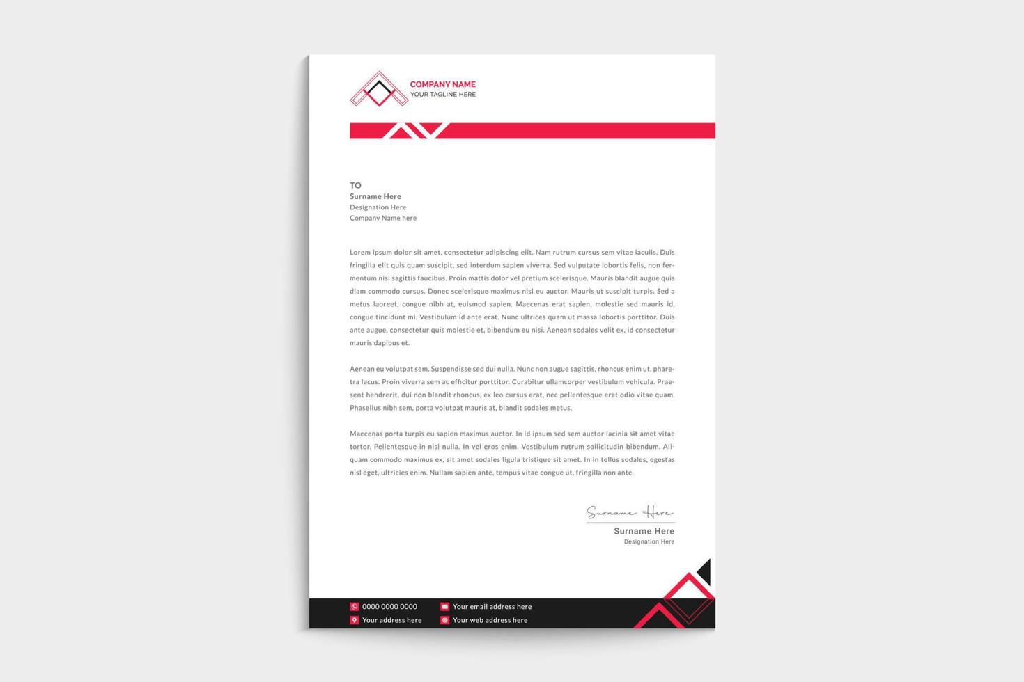 Modern and creative letterhead design for your company vector