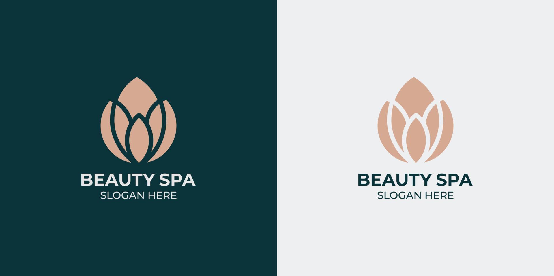 conjunto de logotipos de belleza minimalista y abstracto vector