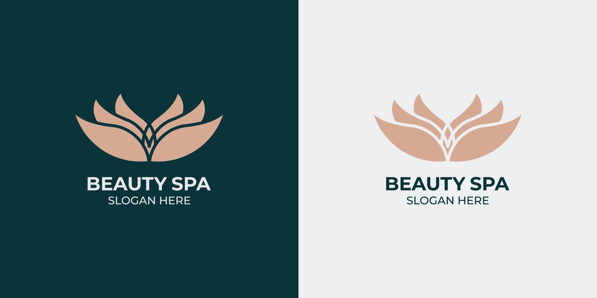 conjunto de logotipos de belleza minimalista y abstracto vector