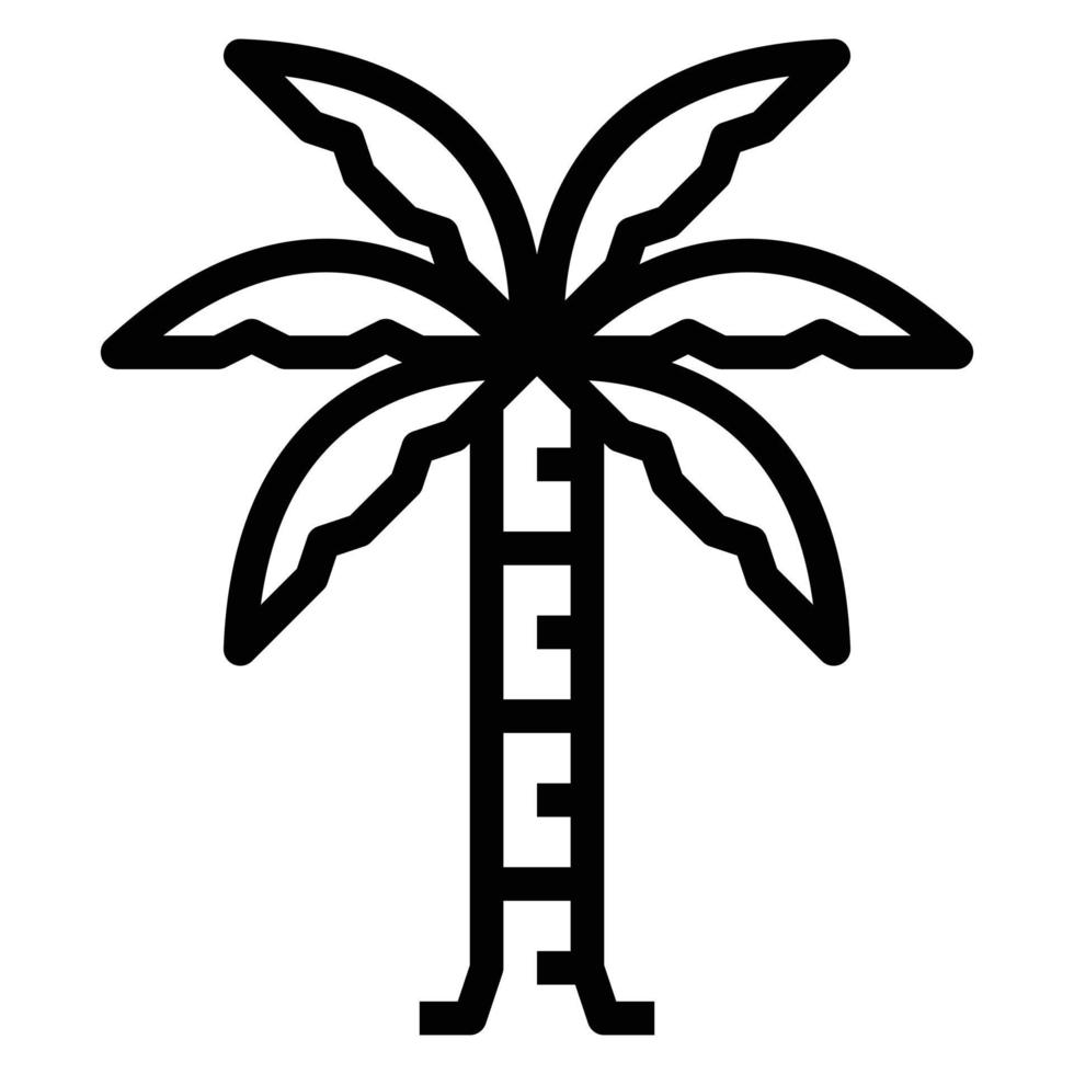 icono de línea de vector de árbol, madera