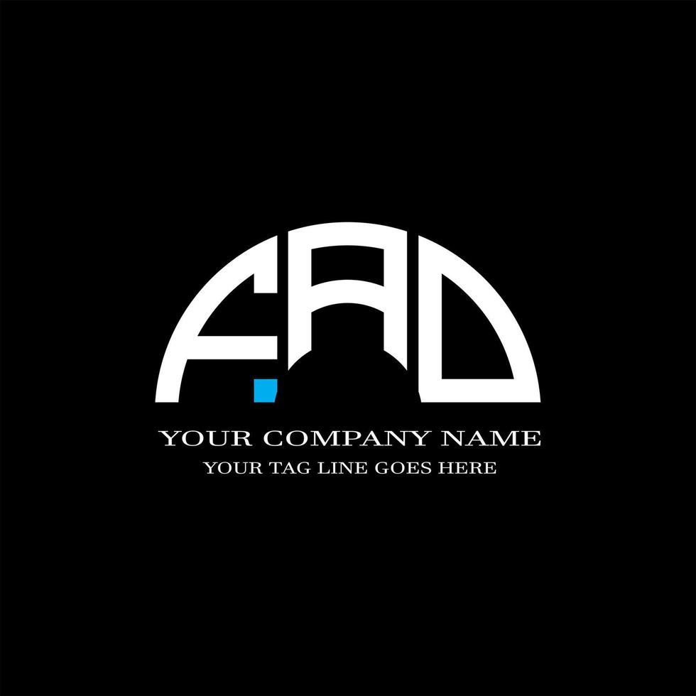 FAD letter logo creative design with vector graphic