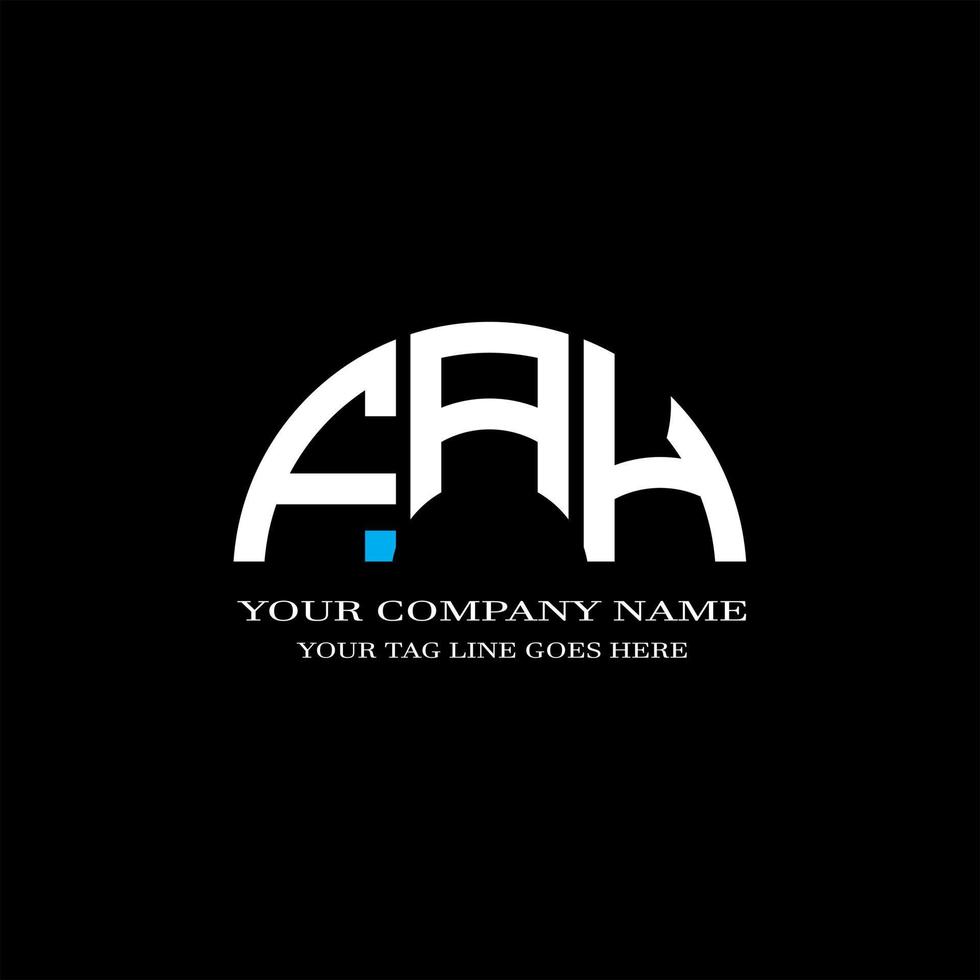FAH letter logo creative design with vector graphic