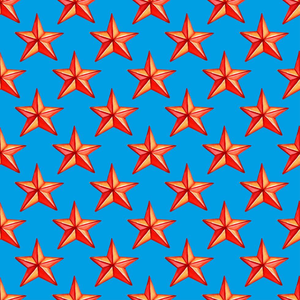 Seamless pattern with red stars. Christmas Holiday Pattern photo