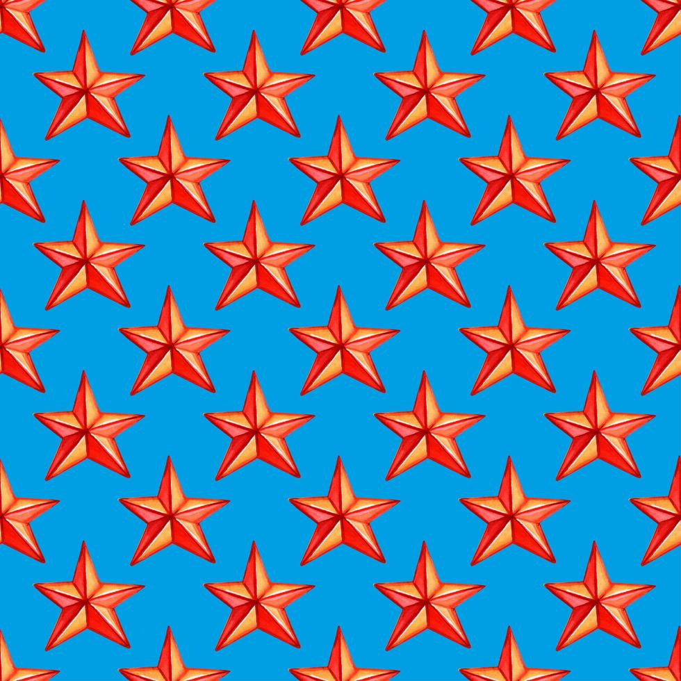 Seamless pattern with red stars. Christmas Holiday Pattern photo