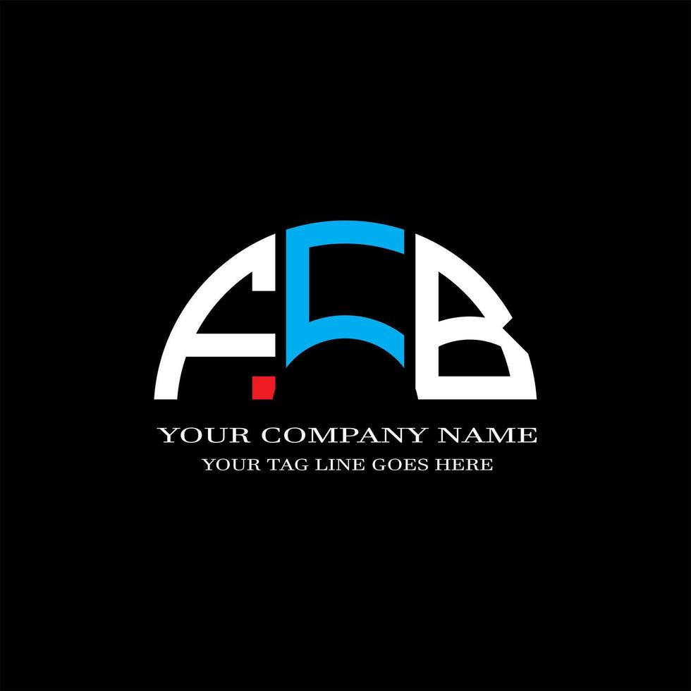 FCB letter logo creative design with vector graphic