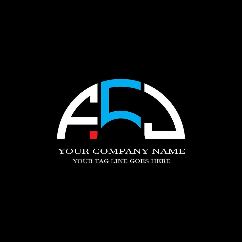 FCJ letter logo creative design with vector graphic