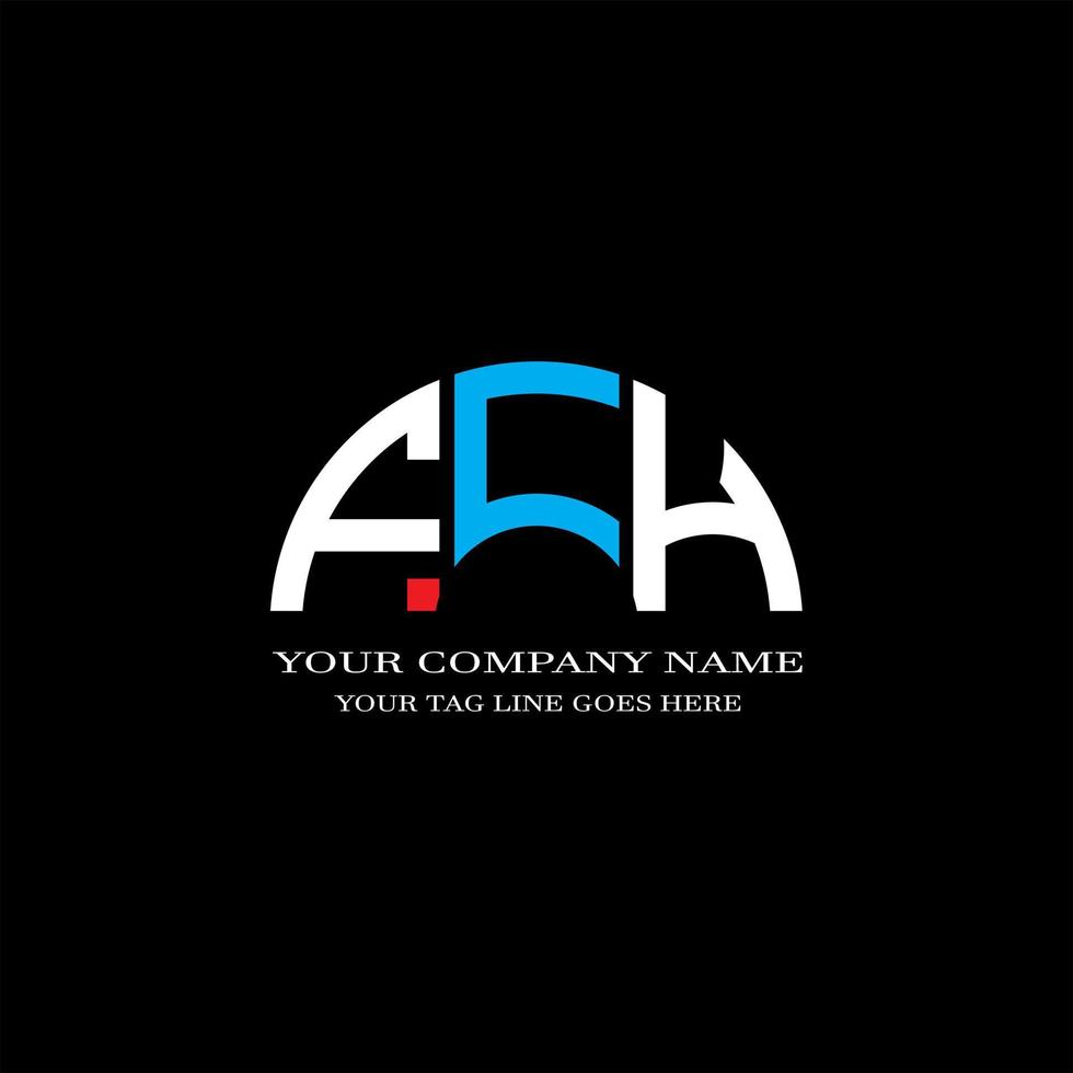 FCH letter logo creative design with vector graphic