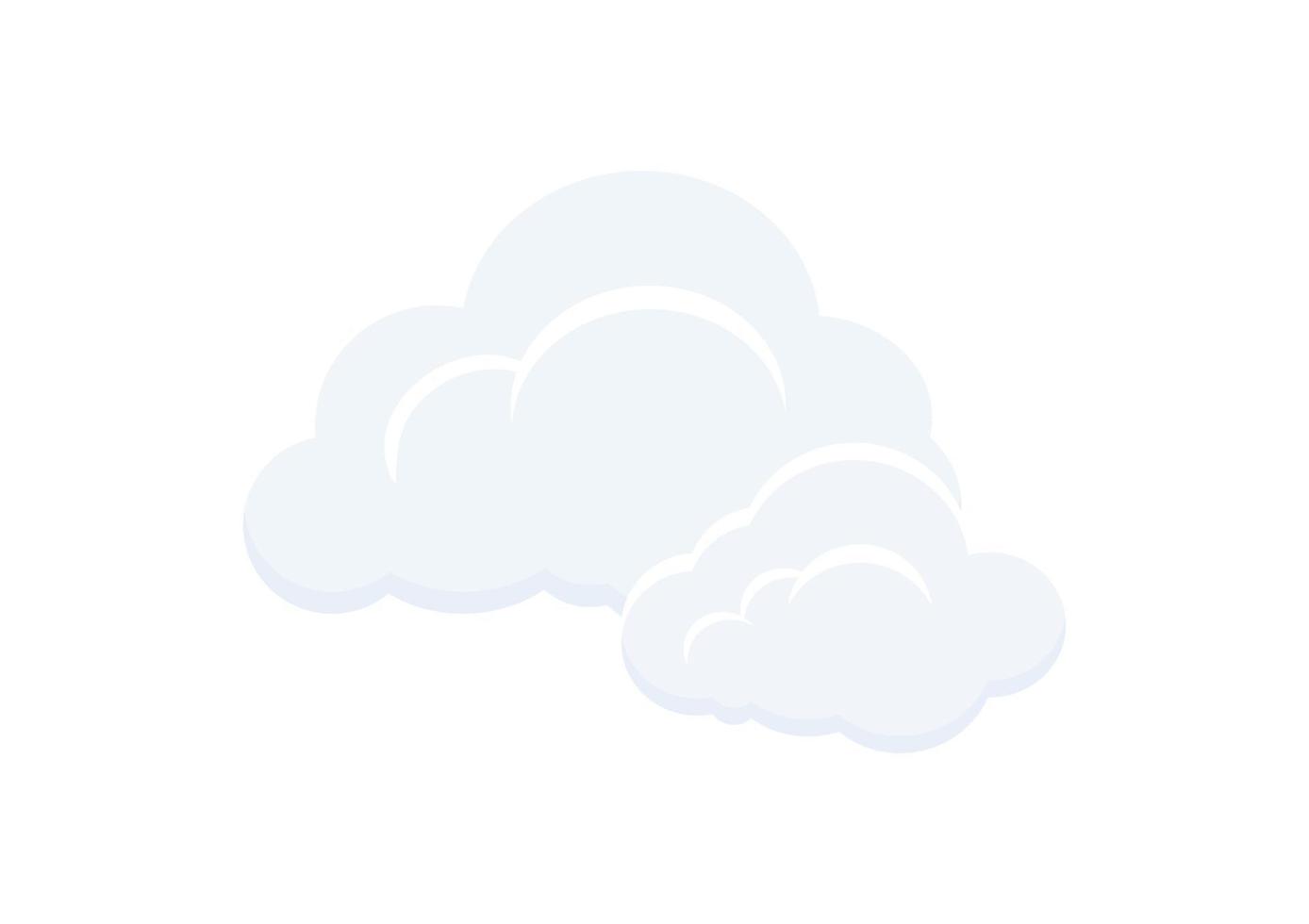 set of cartoon cloud collection vector